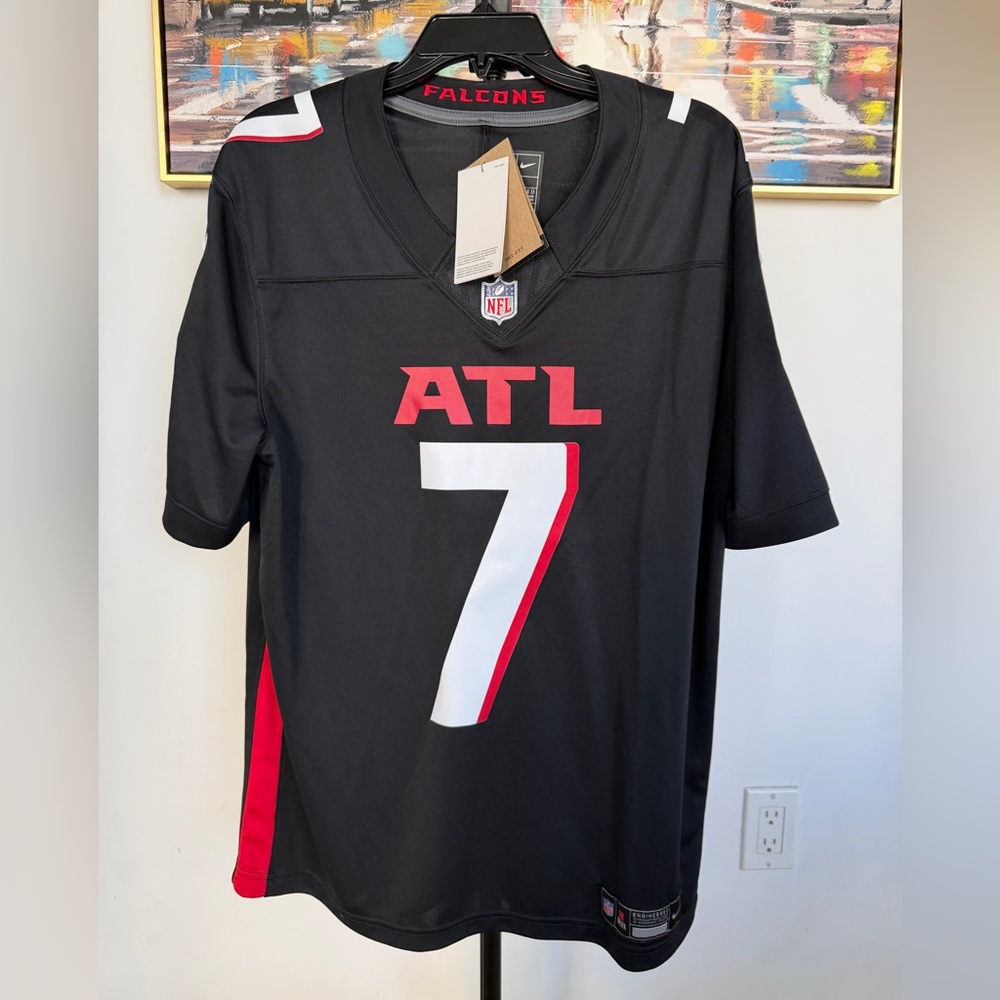 Nike Atlanta Falcons Jersey Bijan Robinson Mens L Black Stitched Authentic NWT